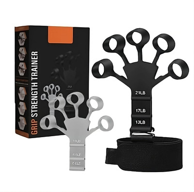 Quinergys Grip Strength Trainer for Hand Therapy, Rock Climbing Hand Grip/Fitness Grip(Black, Grey)