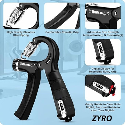 Fusion Power Hand Gripper 5-60 Hand Grip/Fitness Grip(Black)