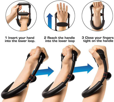 BOLDHIGH Adjustable Forearm Strengthener/ Wrist Exerciser Equipment for Upper Arm Workout Hand Grip/Fitness Grip(Black)