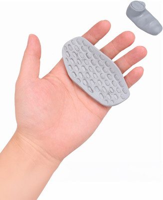 FOVERA Anti-Slip Workout Grips – Ergonomic Rubber Pads for Gym Training Weight Lifting Hand Grip/Fitness Grip(Grey)