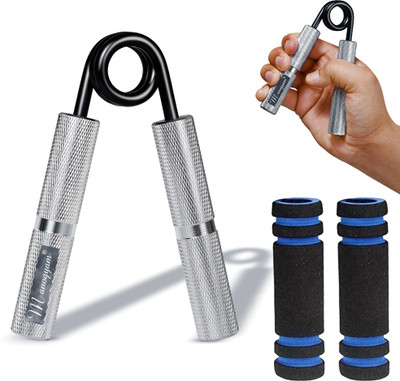 Manogyam Heavy-Duty Metal Strengthener 150LB Wrist Exerciser Hand Grip/Fitness Grip(Silver)