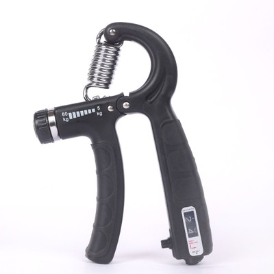 Raw Element Adjustable Hand Grip Strengthener with Counter, 5kg to 60kg Resistance Hand Grip/Fitness Grip(Black)