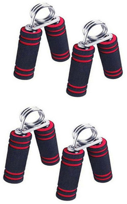 diego CHROME PLATED STEEL HANDGRIP - 4 PIECE Hand Grip/Fitness Grip(Red)