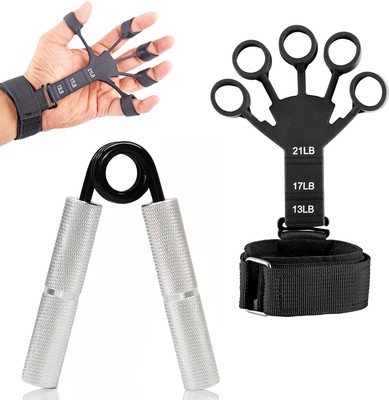 Pheonix Metal Heavy Hand Gripper & Finger Exerciser Combo for Home gym Exercise Hand Grip/Fitness Grip