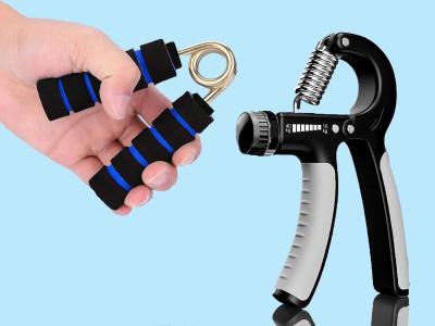 COOL INDIANS Super Quality Hand Gripper || Wrist Exercise Equipment Adjustable 10 to 40kg Hand Grip/Fitness Grip(Grey, Blue)