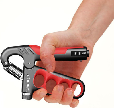 Shopeleven Adjustable Hand Grip Forearm Strengthner with Counter Hand Grip/Fitness Grip(Red)