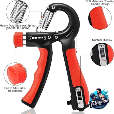 Leosportz hand gripper Hand Grip/Fitness Grip(Black)