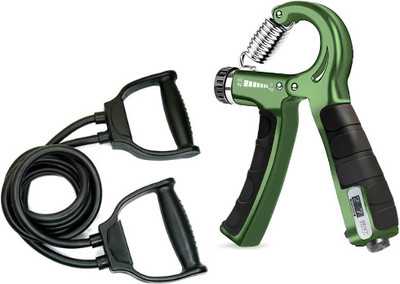BoldFire Double Toning Tube with Counter Hand Gripper Combo | Hand Grip/Fitness Grip(Multicolor)