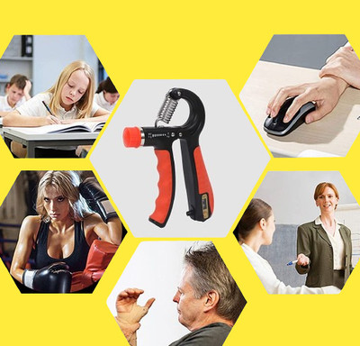 KKNTERPRISE Hand Grip Strengthener, Hand Gripper With Counter for Men & Women Gym Workout147 Hand Grip/Fitness Grip(Multicolor)