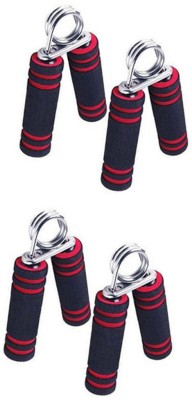 Pankhudi CHROME PLATED STEEL HANDGRIP - 4 PIECE Hand Grip/Fitness Grip(Red)