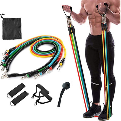 PHAGQU Resistance Bands Set Tubes for Fitness Home Gym Exercise Workout Resistance Tube Hand Grip/Fitness Grip(Multicolor)