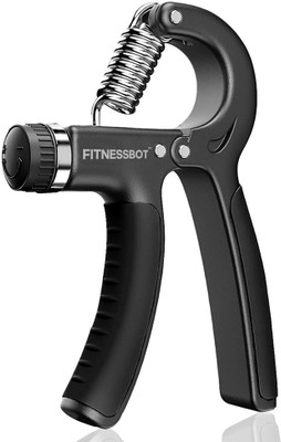 FITNESSBOT Hand Grip Strengthener for Gym Grip Band for Men & Women Forearm & Hand Workout Hand Grip/Fitness Grip(Black)