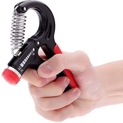 FRENDZO Adjustable Hand Gripper Exerciser For Arm Strength Wider Wrist Hand Grip/Fitness Grip(Black)