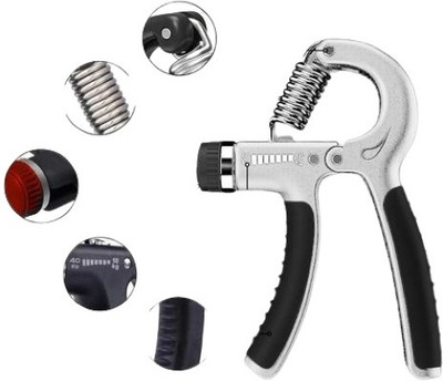 CSK Store R SHAPE ADJUSTABLE SPRING Hand Grip/Fitness Grip(Black)