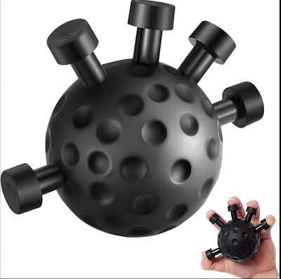 Jiyancreation Ultimate Finger Strengthener Ball Hand Grip/Fitness Grip(Black)