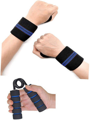 NEPROCK Fitness Hand Grip Exerciser Adjustable Gripper and Wrist Support Band for unisex Hand Grip/Fitness Grip(Blue, Blue)