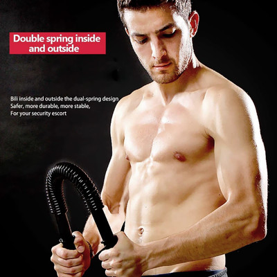 HOC 20kg Power Twister Upper Body Exerciser Shoulder,Bicep and Arm Strengthening015 Hand Grip/Fitness Grip(Black)