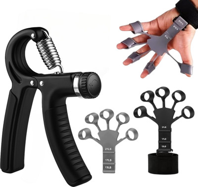 TWINZFIT PREMIUM Hand gripper Combo Forearm Exercise 5-60 kg Hand Grip/Fitness Grip(Black)