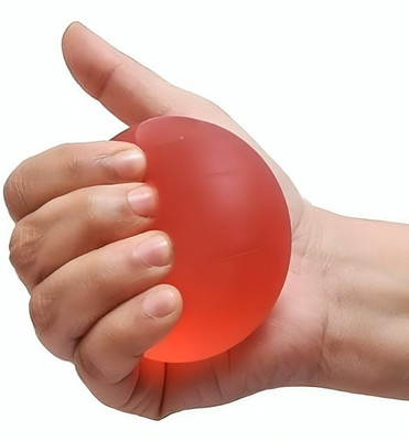 Comfortinglives Soft Gel Hand Ball, Stress Reliever & Finger Exercise for Gym & Office (Soft) Hand Grip/Fitness Grip(Red)