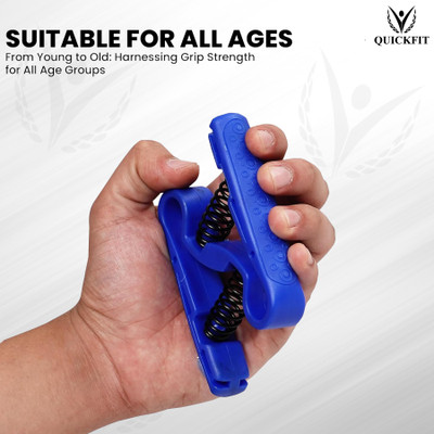 QUICK FIT Z-Type Gripsters Finger Exerciser Hand Grip Hand Wrist Muscle Training Hand Grip/Fitness Grip(Blue)
