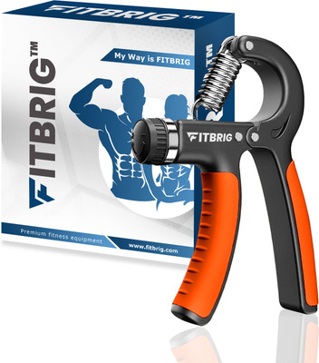 FITBRIG Adjustable Hand Strengthener Home Gym Workout Exercise Equipment for Finger Hand Grip/Fitness Grip(Orange)