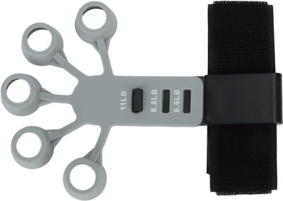 Quinergys Hand Exerciser Yoga Resistance Bands Finger Flexion And Extension Training-1 Set Hand Grip/Fitness Grip(Black, Grey)