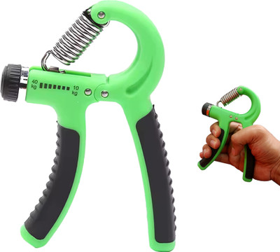 Manogyam Adjustable Hand Grip Exercise & Fitness Grip with Anti Slip Handle Hand Grip/Fitness Grip(Green)