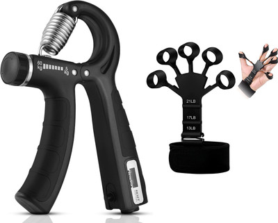 Fitnesstricks Combo of Counter Hand Gripper and Finger Gripper Finger Exerciser Hand Grip/Fitness Grip