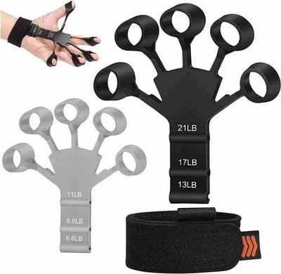 Handgrip Finger Gripper Hand Grip/Fitness Grip(Black, Grey)