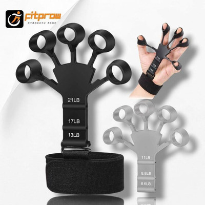 Fitpro Fitprow Finger Resistance Band Hand Grip/Fitness Grip(Black, Grey)