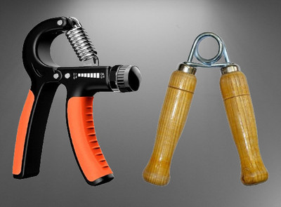 TRUE INDIAN Premium Hand Gripper For Best Hand Exerciser Grip Adjustable 10 to 40kg Handgrip Hand Grip/Fitness Grip(Orange, Beige)