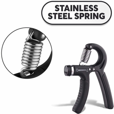 LIONFIT Adjustable Hand Gripper 5-60kg with Non-Slip Handle Hand Grip/Fitness Grip(Black)