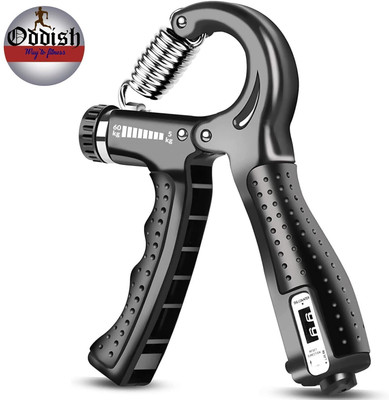 Oddish R SHAPE ADJUSTABLE SPRING COUNTER HAND GRIP Hand Grip/Fitness Grip(Black)