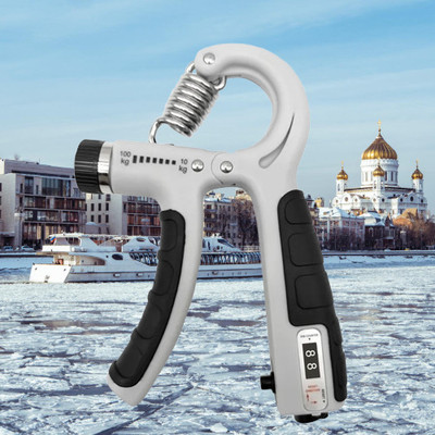 SHIWORLD Hand Strengthener with Counter, Adjustable Resistance from 5-60KG Hand Grip/Fitness Grip(Black)