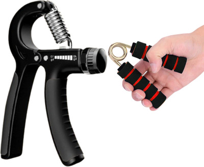 Suthers Adjustable Hand Gripper Strengthener With Foam Mini Gripper Hand Grip/Fitness Grip(Black)