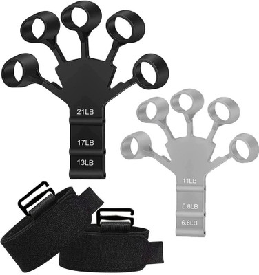 Quinergys Finger Extension Exerciser Forearm Training Hand Grip/Fitness Grip(Black, Grey)