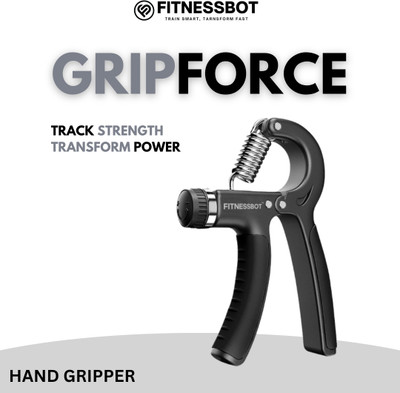 FITNESSBOT Hand Grip Strengthener for Gym Grip Band for Men & Women Forearm & Hand Workout Hand Grip/Fitness Grip(Black)