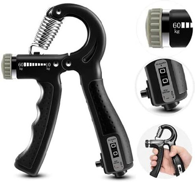 BAREPEPE Hand Gripper Strengthener with Counter, Adjustable Resistance from 5-60KG Hand Grip/Fitness Grip(Multicolor)