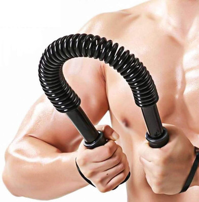 B VIBES Fitness Scout Power Twister Bar Upper Body Exercise for Bicep Arm Strengthening Multi-training Bar(Black)