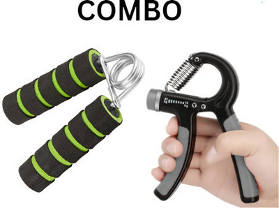 BOLDHIGH COMBO of V shape grip and adjustable hand grip Exerciser for Gym Workout Hand Grip/Fitness Grip(Multicolor)