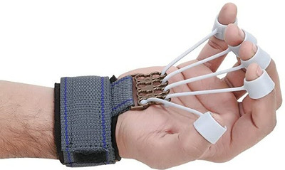 FITFIX Finger Gripper Strength Trainer Forearm Exerciser Hand Grip/Fitness Grip(Grey)