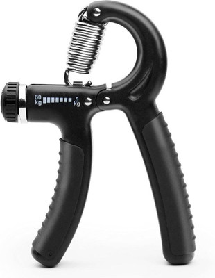Adveriq Gym Fitness 5-60 kg Grip Strengthener Exerciser Hand Grip/Fitness Grip(Black)
