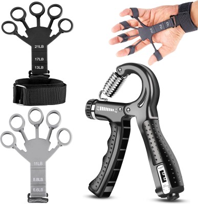 AJRO DEAL Hand Power Gripper & Finger Resistance Band for Muscle Build & Injury Recovery Hand Grip/Fitness Grip