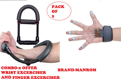 MANROM Combo Finger Exerciser&Wrist Exerciser for Muscle Build & Injury Recovery Hand Grip/Fitness Grip