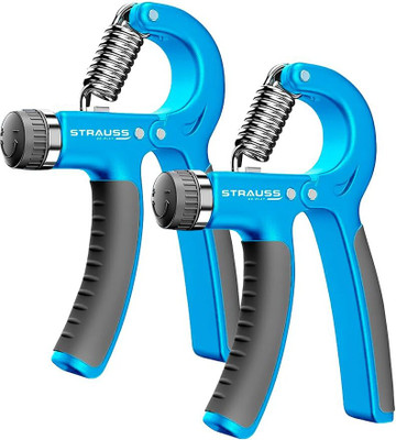 Strauss Sports Strauss Adjustable Hand Grip(Black/Blue) Pack of 2 Hand Grip/Fitness Grip(Blue, Black)