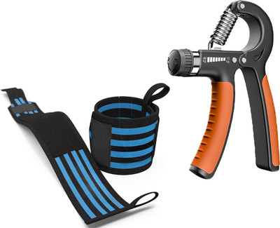 TRUE INDIAN fitness Hand Grip + band For Gym Strengthener Hand Gripper Men Forearm Exercise Hand Grip/Fitness Grip(Orange, Blue, Black)