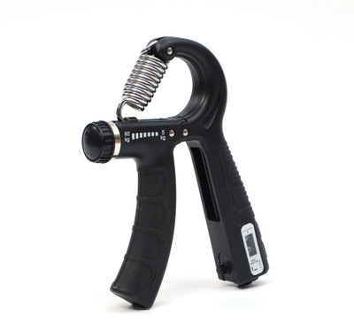 Leosportz Adjustable Hand Grip With Counter | Enhance Forearms & Fingers | 5kg To 60kg Hand Grip/Fitness Grip(Black)