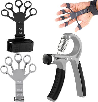 AJRO DEAL Climbing Finger Strengthener & Hand Gripper for Forearm Exercise Power Gripper Hand Grip/Fitness Grip(Grey)