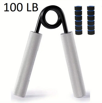 GJSHOP 100lb Foam Hand Grip Training to Use in Home and Gym for Men/Women Hand Grip Hand Grip/Fitness Grip(Silver)