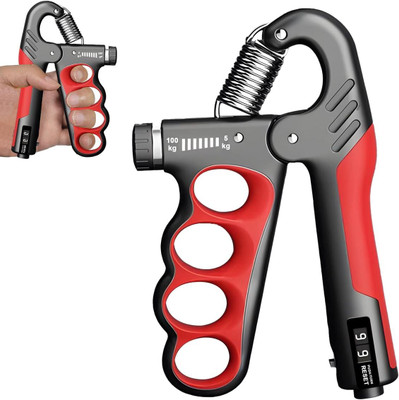 Fitnesstricks Countable Hand Strengthener with Adjustable Resistance 11-220 Ibs Hand Grip/Fitness Grip